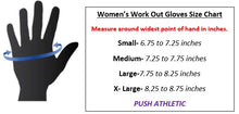 PUSH Athletic Women's Workout Gloves, Fall Flowers